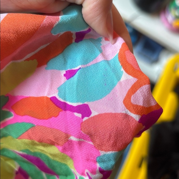 Lilly Pulitzer Elsa lulu flamingo silk blouse - Picture 9 of 9